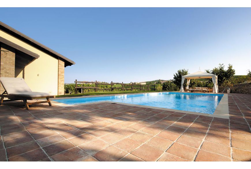 25x25 cm quadratische Terracotta-Fliese